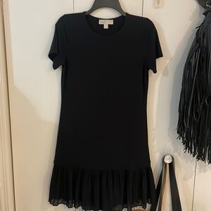 Michael Kors Smocked Mini Dress Black S